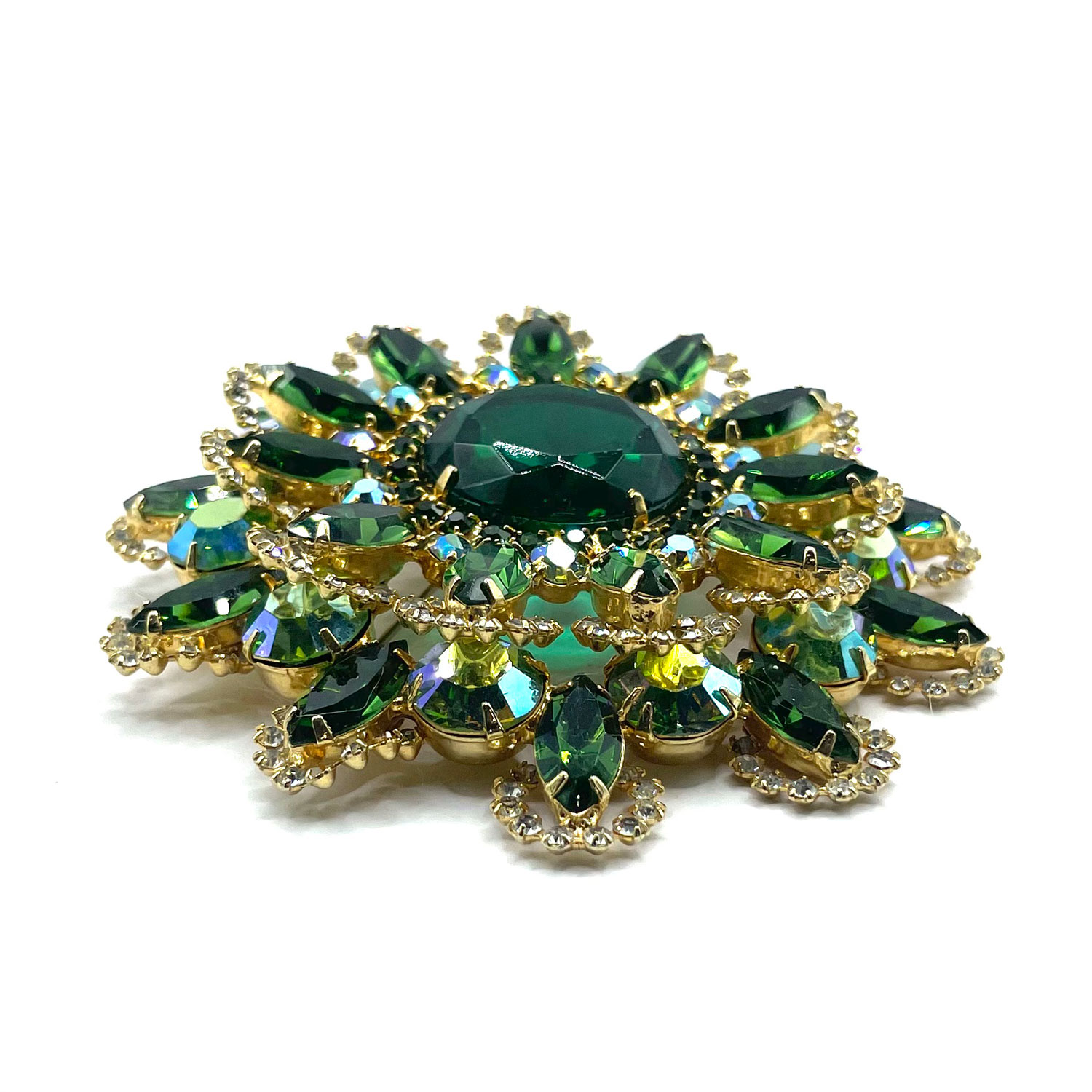 1960s Juliana rhinestone brooch and earring set