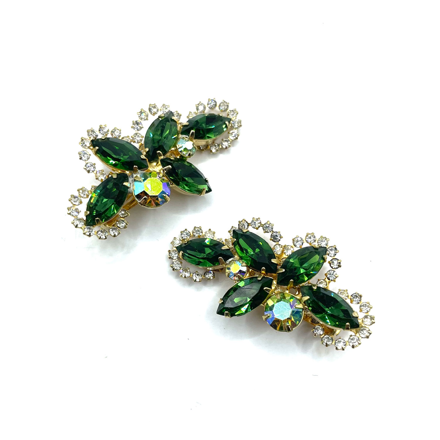 1960s Juliana rhinestone brooch and earring set