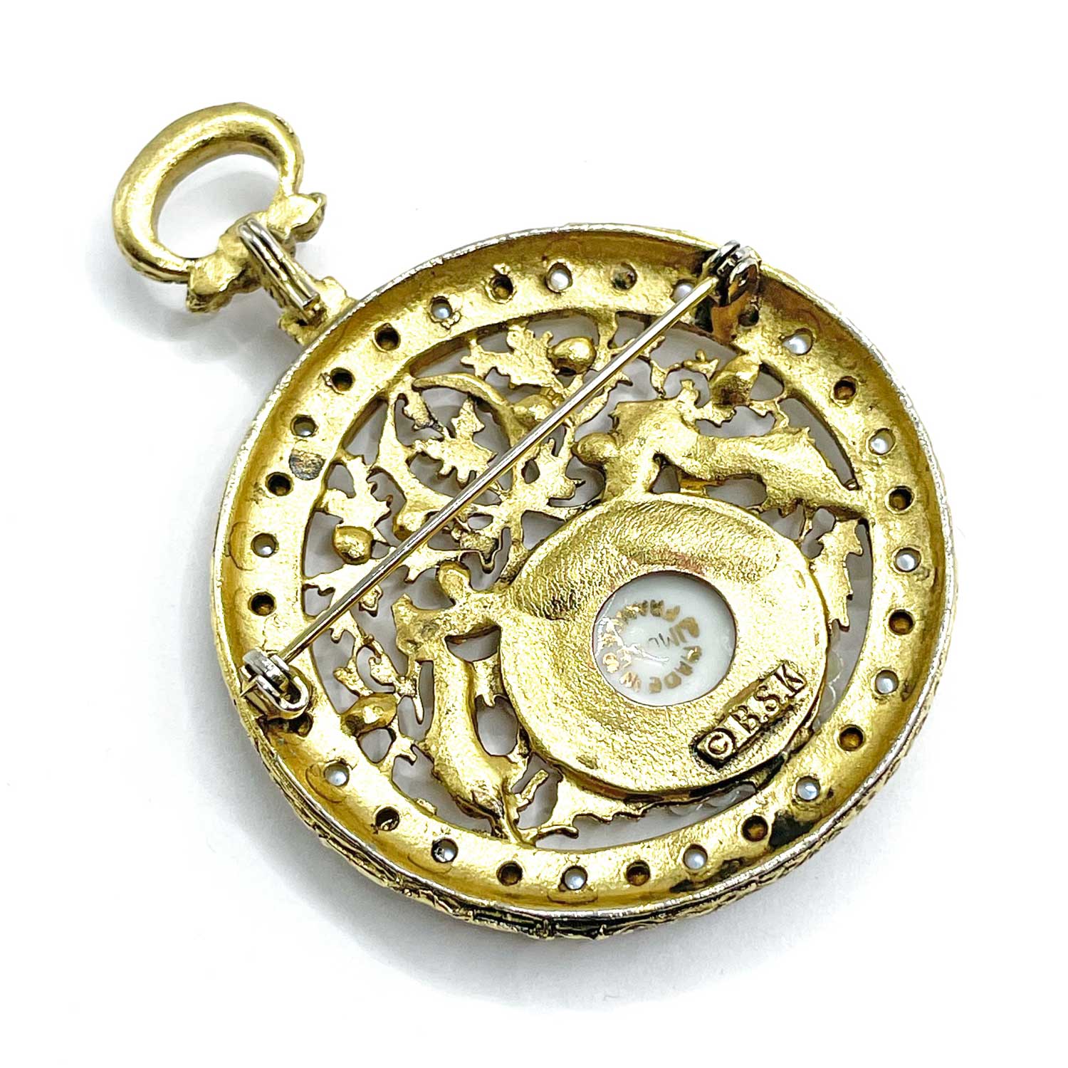 B.S.K. brooch and earring set