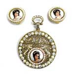 BSK brooch and earring set