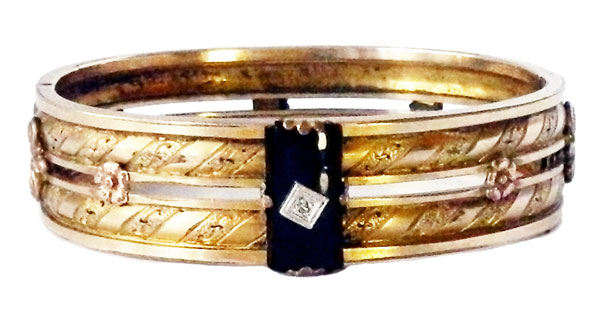 Edwardian gold filled bangle bracelet