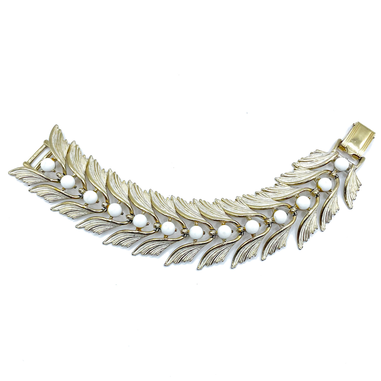 White enameled bracelet