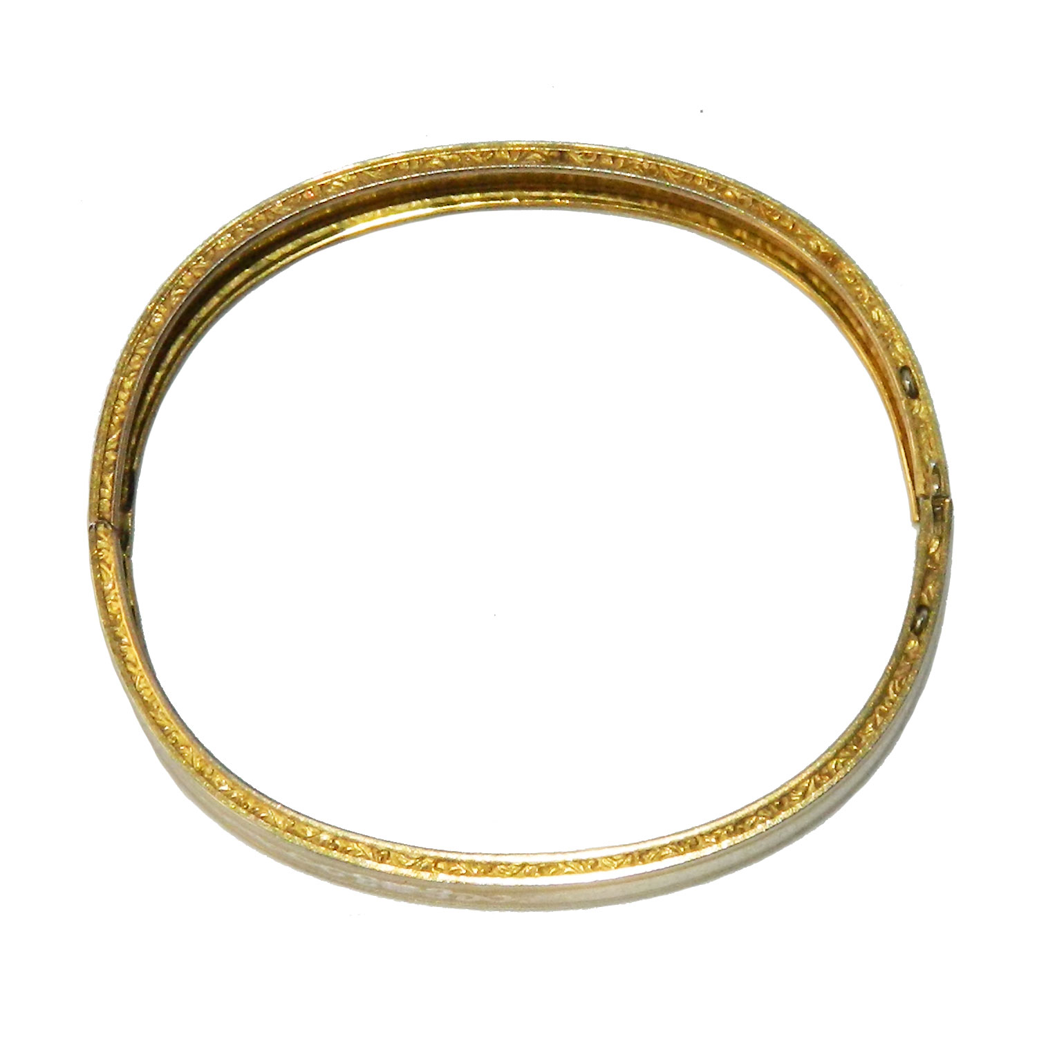 Antique gold filled bangle bracelet