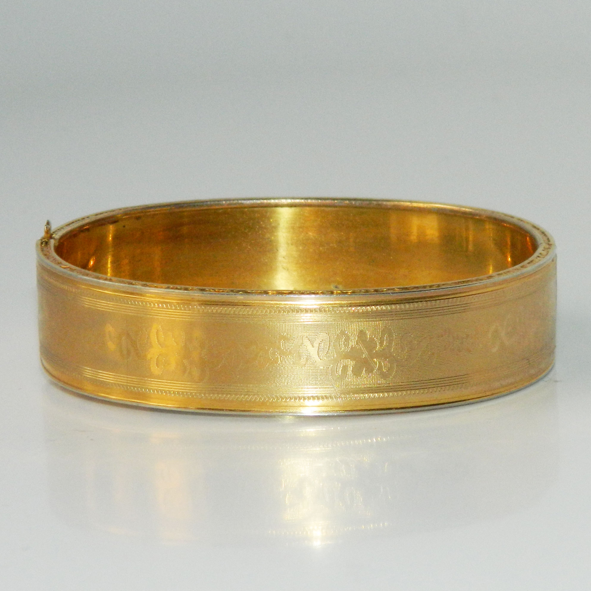 Antique gold filled bangle bracelet