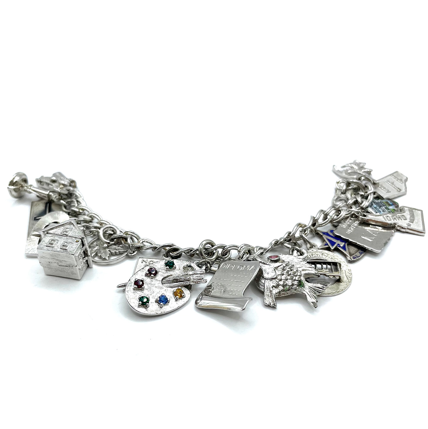 Monet charm bracelet with movable animated charms