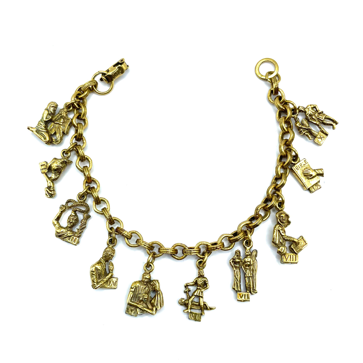 Coro 10 Commandments Charm Bracelet