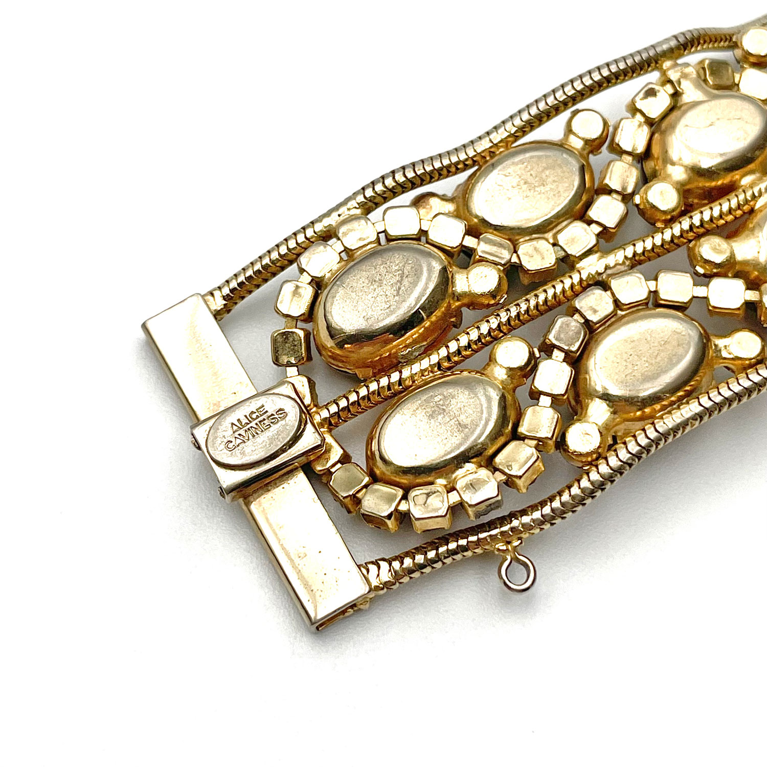 Alice Caviness rhinestone cabochon bracelet
