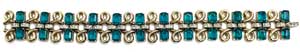 1940s Trifari green rhinestone bracelet