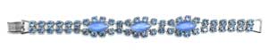 1950s Art Deco blue rhinestone bracelet