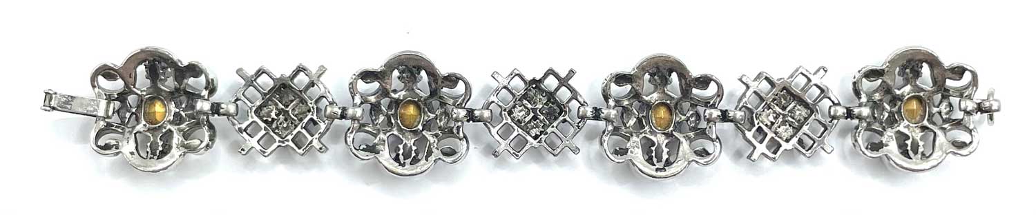 1950s purple rhinestone bracelet