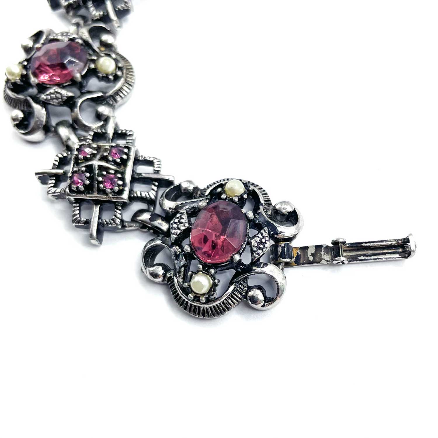 1950s purple rhinestone bracelet
