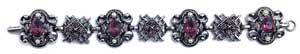 Purple rhinestone bracelet