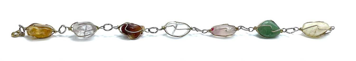 Caged stone bracelet