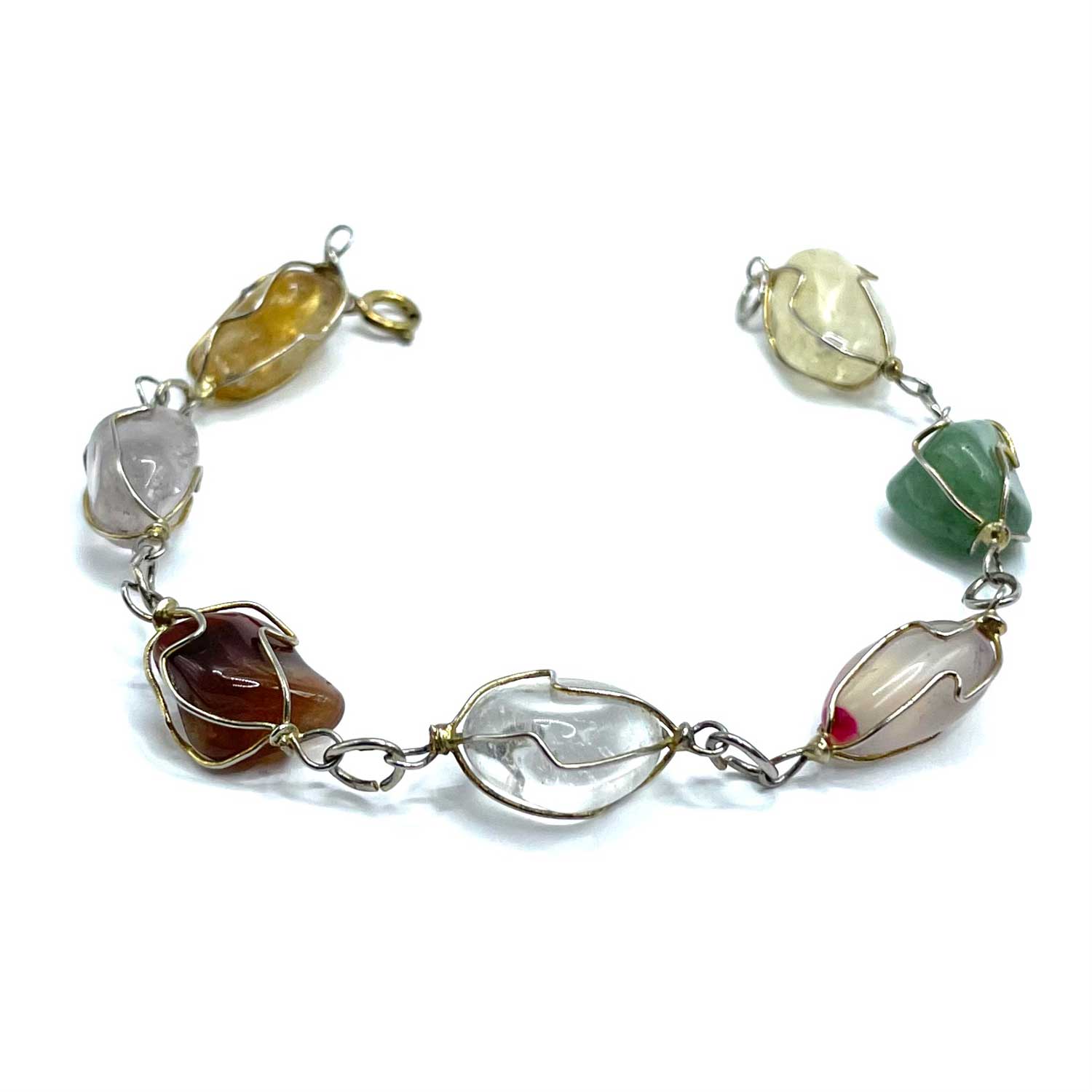 Caged stone bracelet