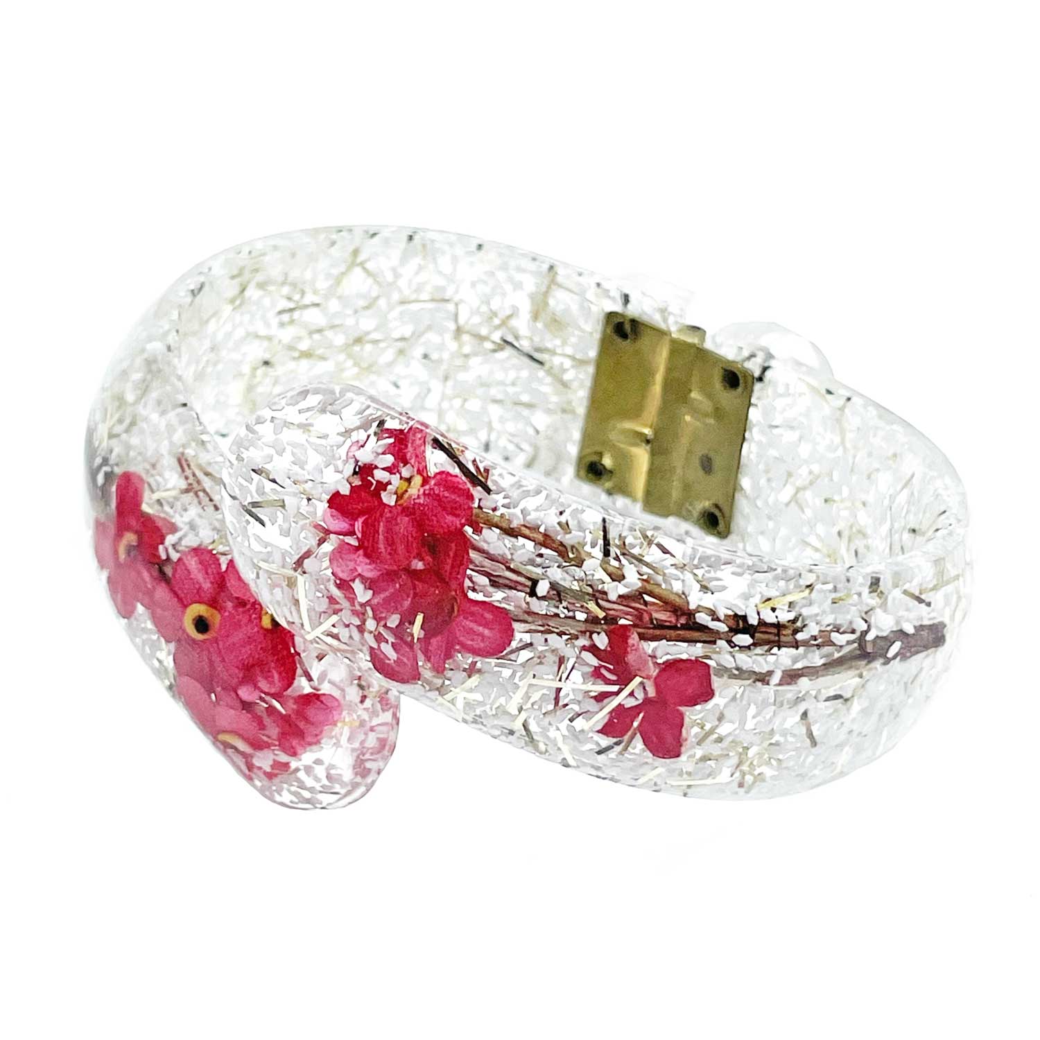 Confetti lucite bangle bracelet