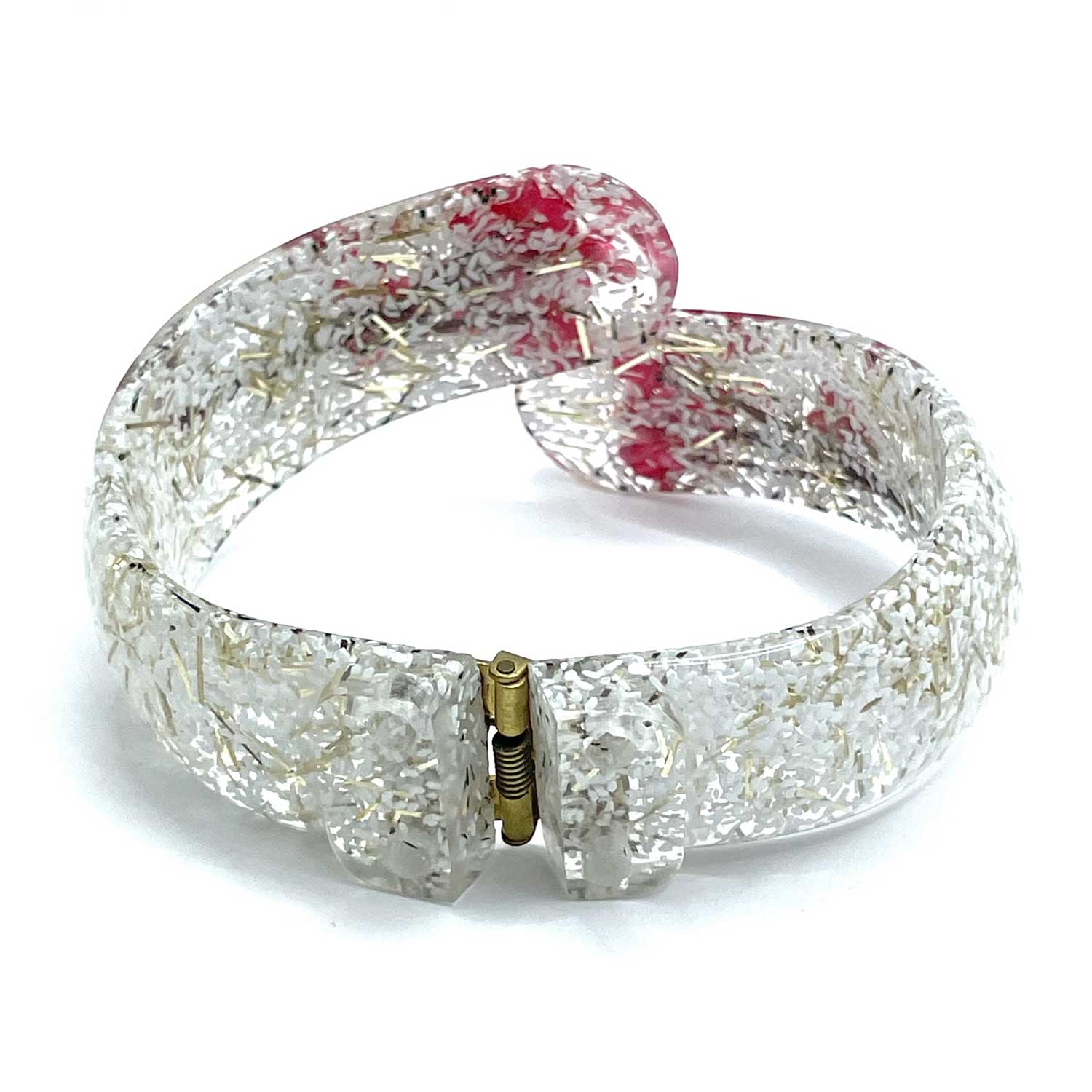 Confetti lucite bangle bracelet