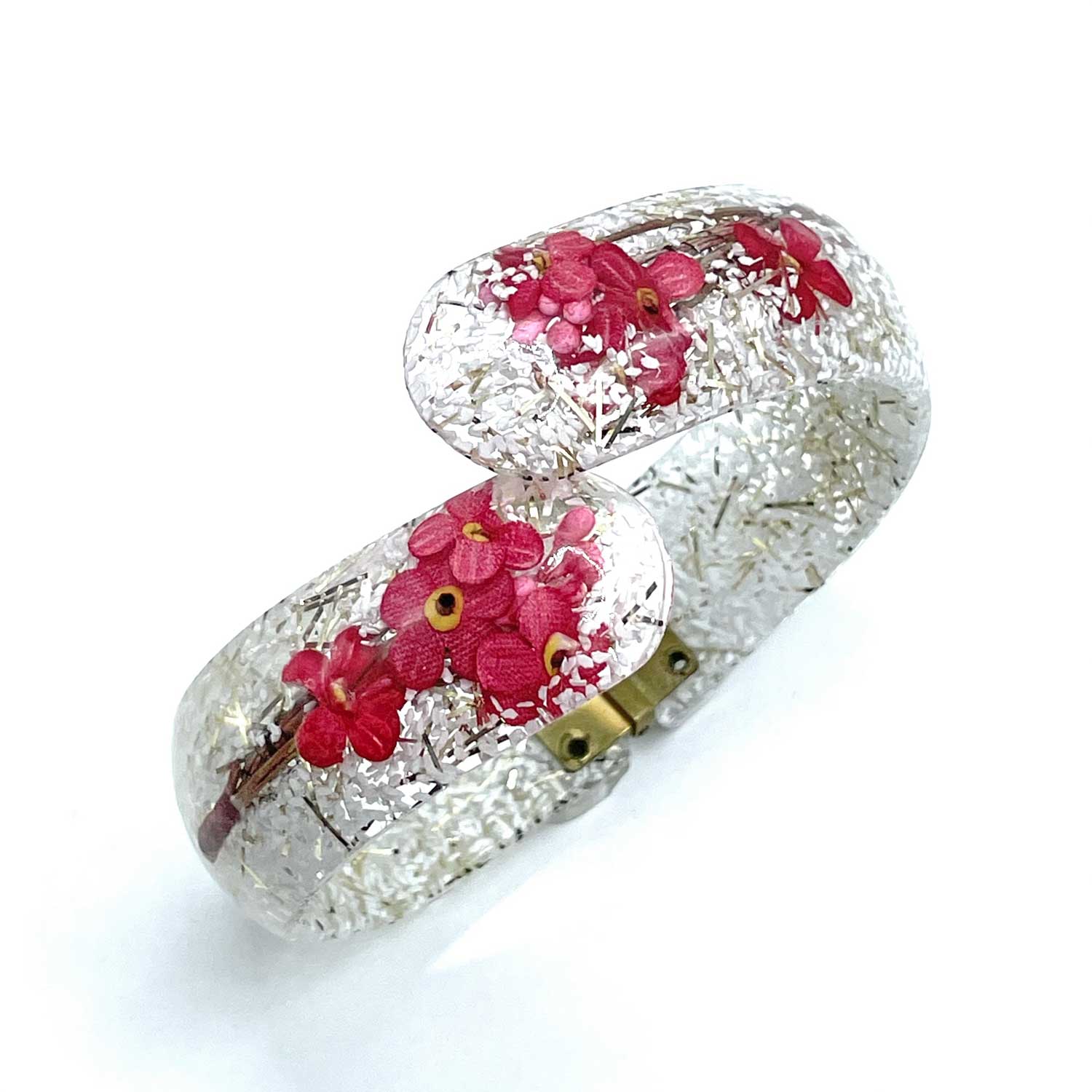 Confetti lucite bangle bracelet