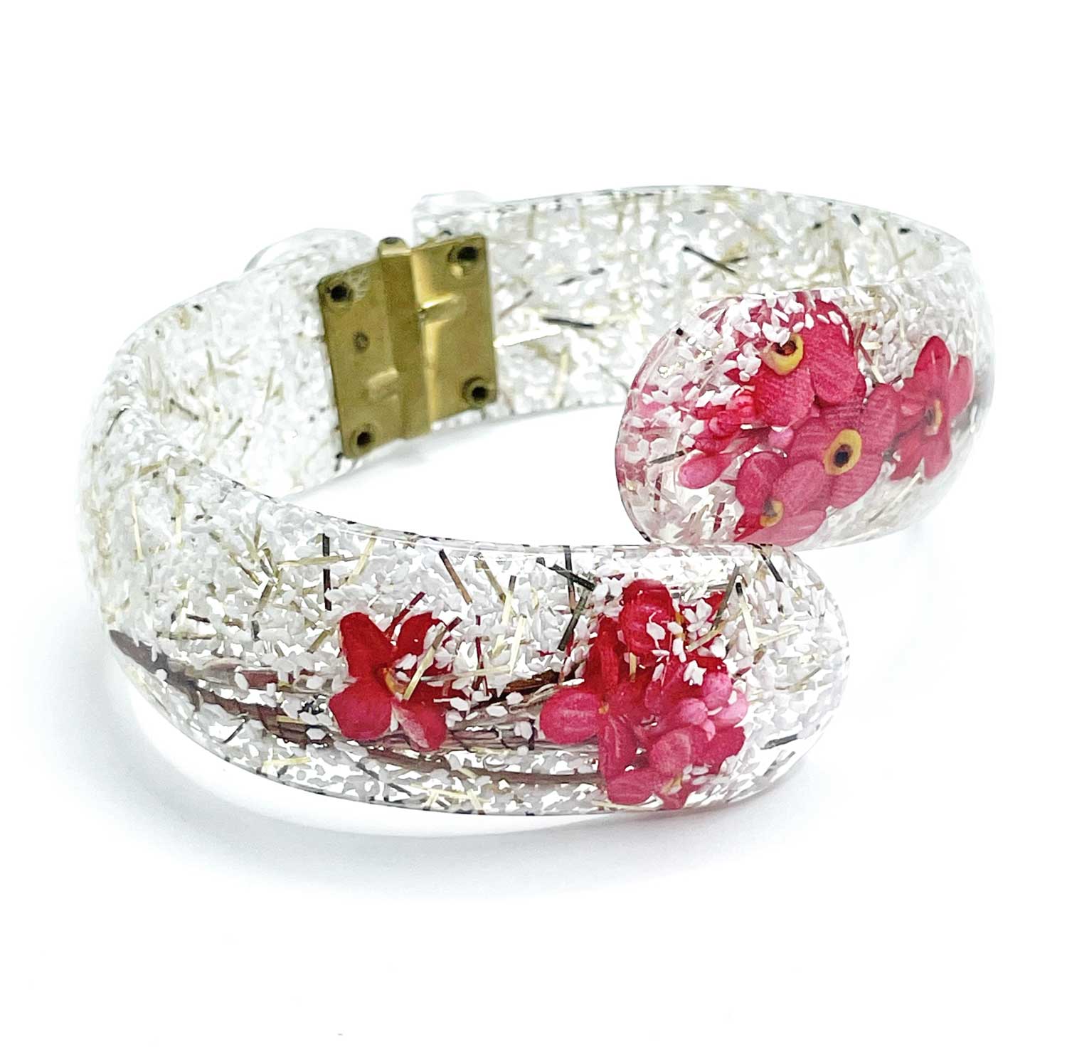 Confetti lucite bangle bracelet