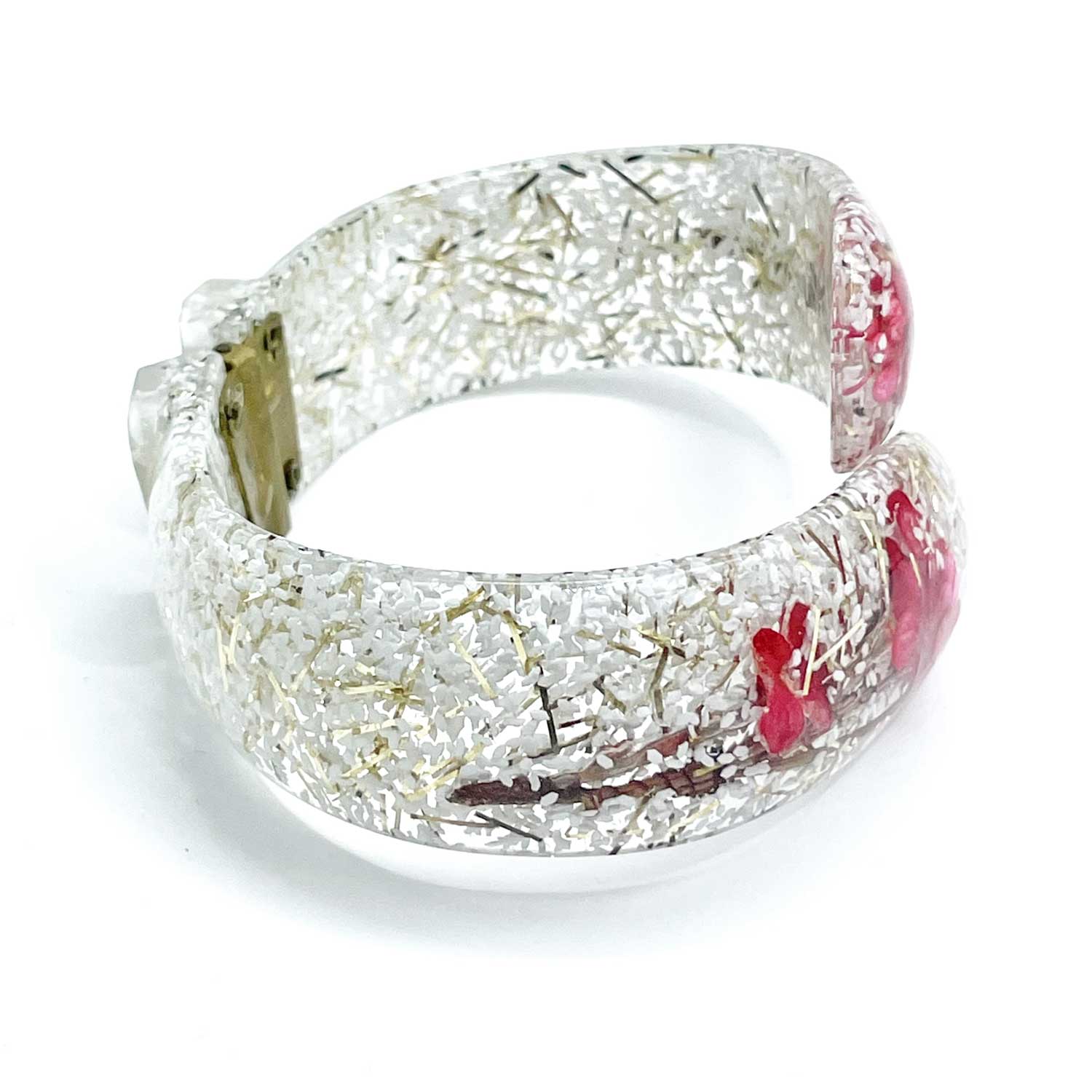 Confetti lucite bangle bracelet