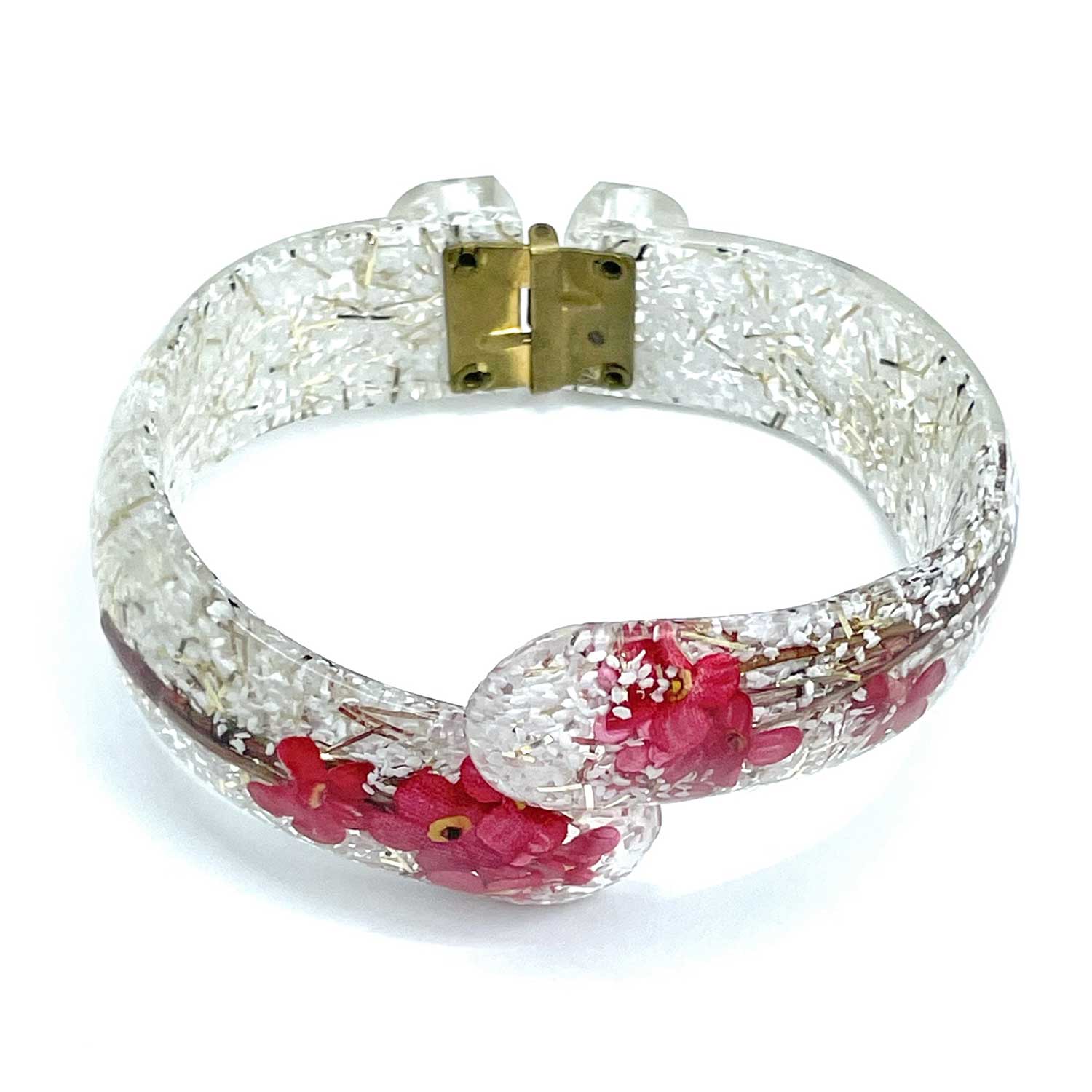 Confetti lucite bangle bracelet