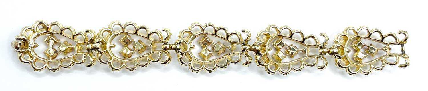 1950s red rhinestone bracelet