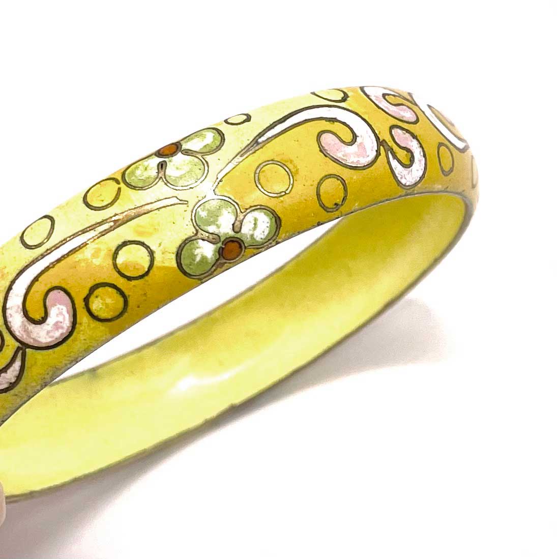 Enameled cloisonne bangle bracelet