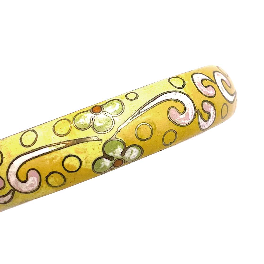 Enameled cloisonne bangle bracelet