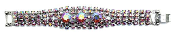 1950s red rhinestone bracelet