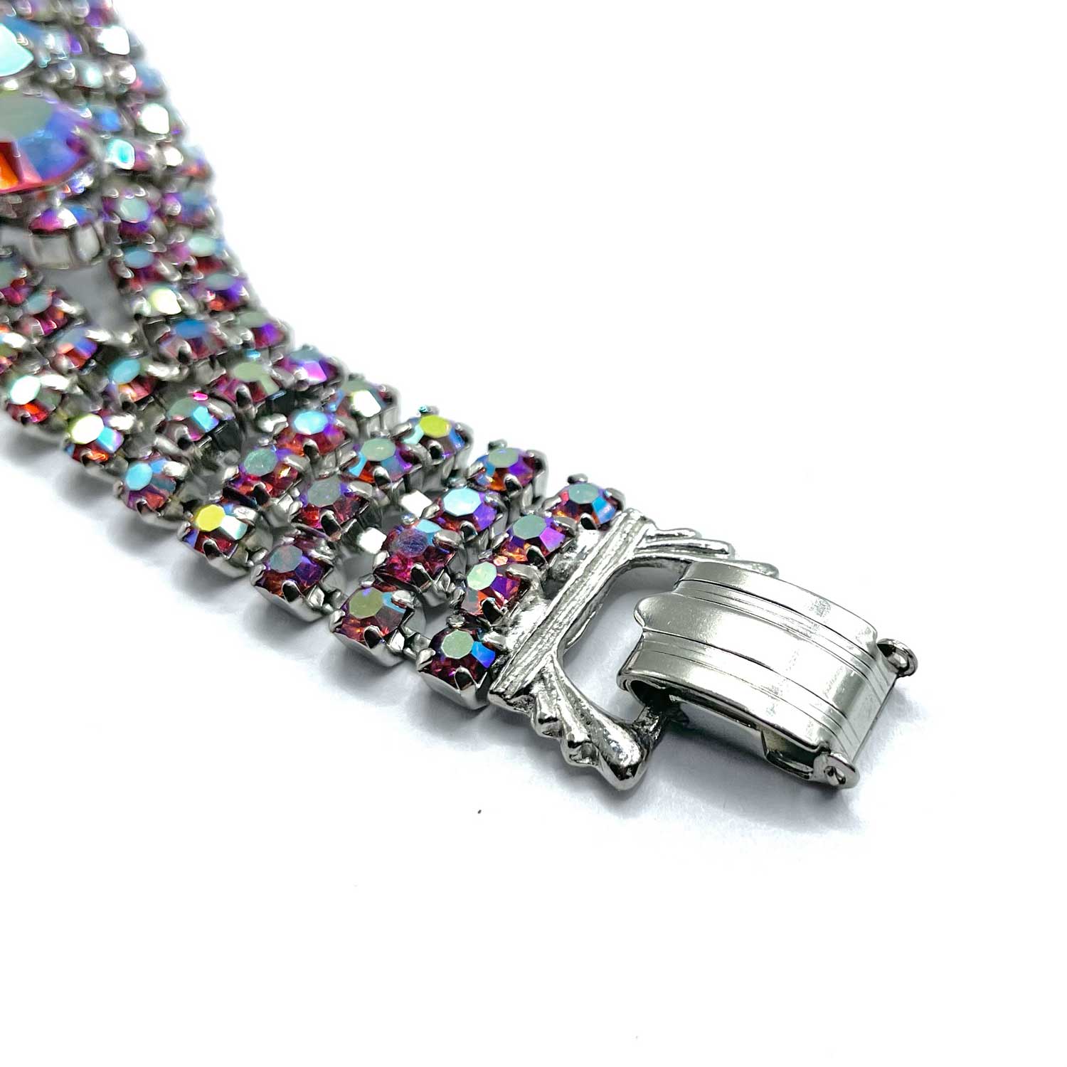 1950s red rhinestone bracelet