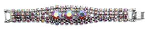 1950s red aurora borealis rhinestone bracelet