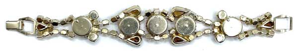 1950s amber rhinestone bracelet