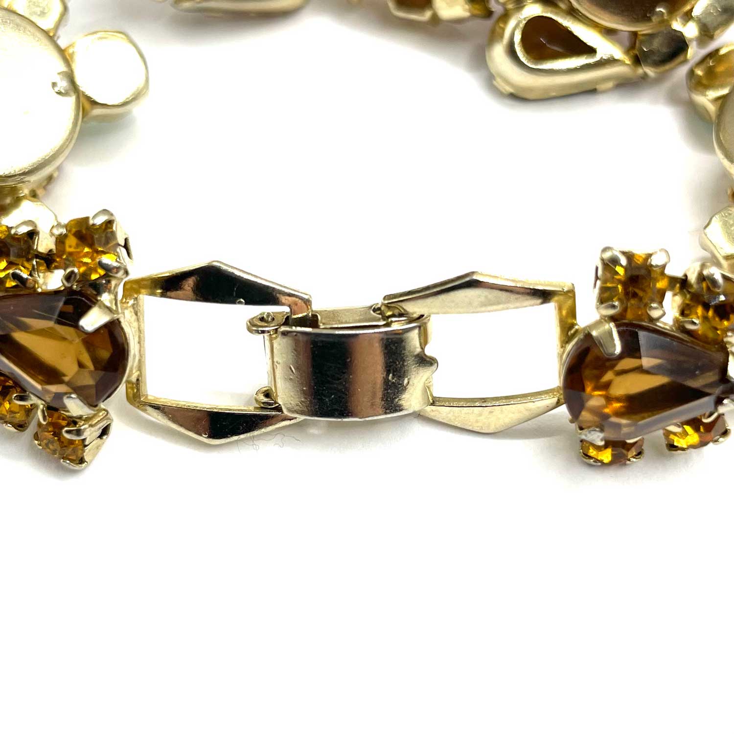 1950s amber rhinestone bracelet