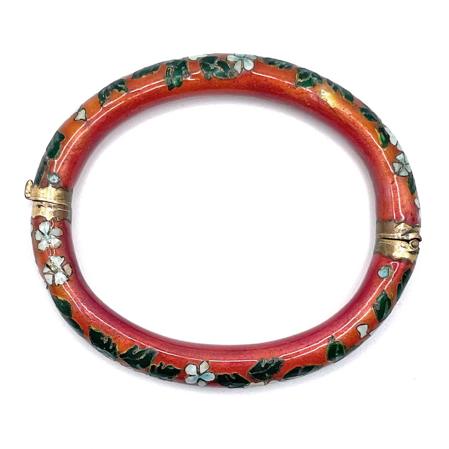 Vintage Enameled Cloisonn&eacute; Bangle Bracelet
