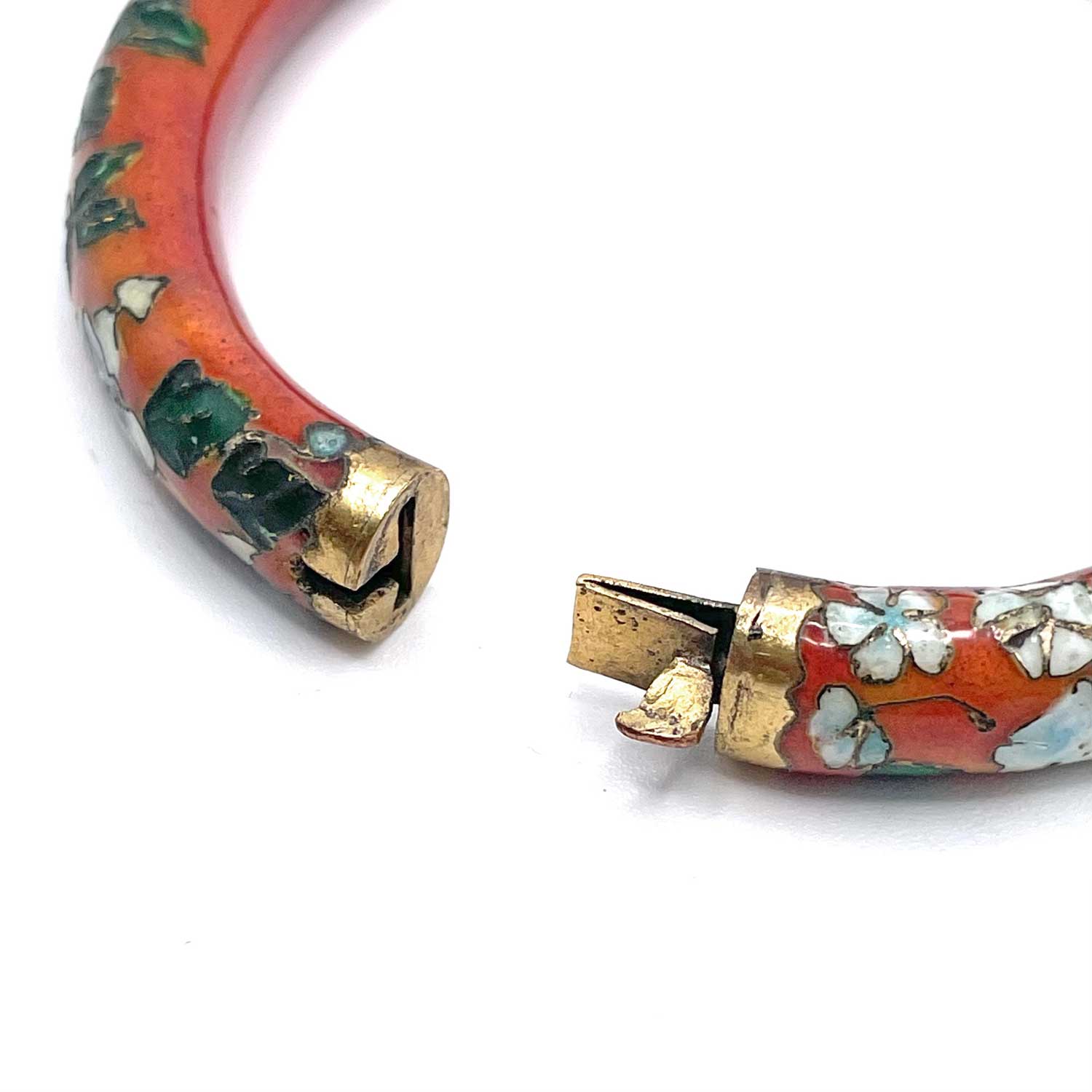 Vintage Enameled Cloisonn&eacute; Bangle Bracelet
