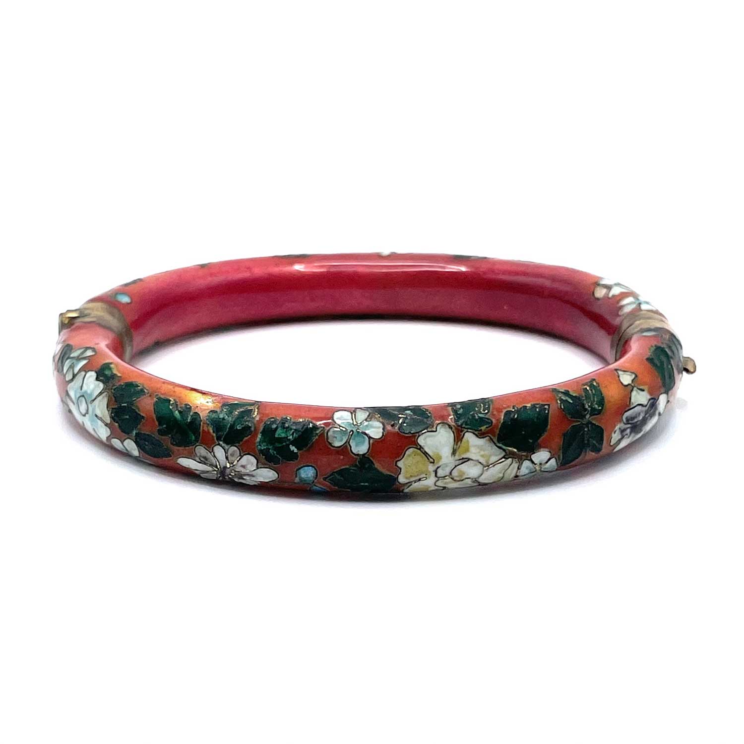 Vintage Enameled Cloisonn&eacute; Bangle Bracelet