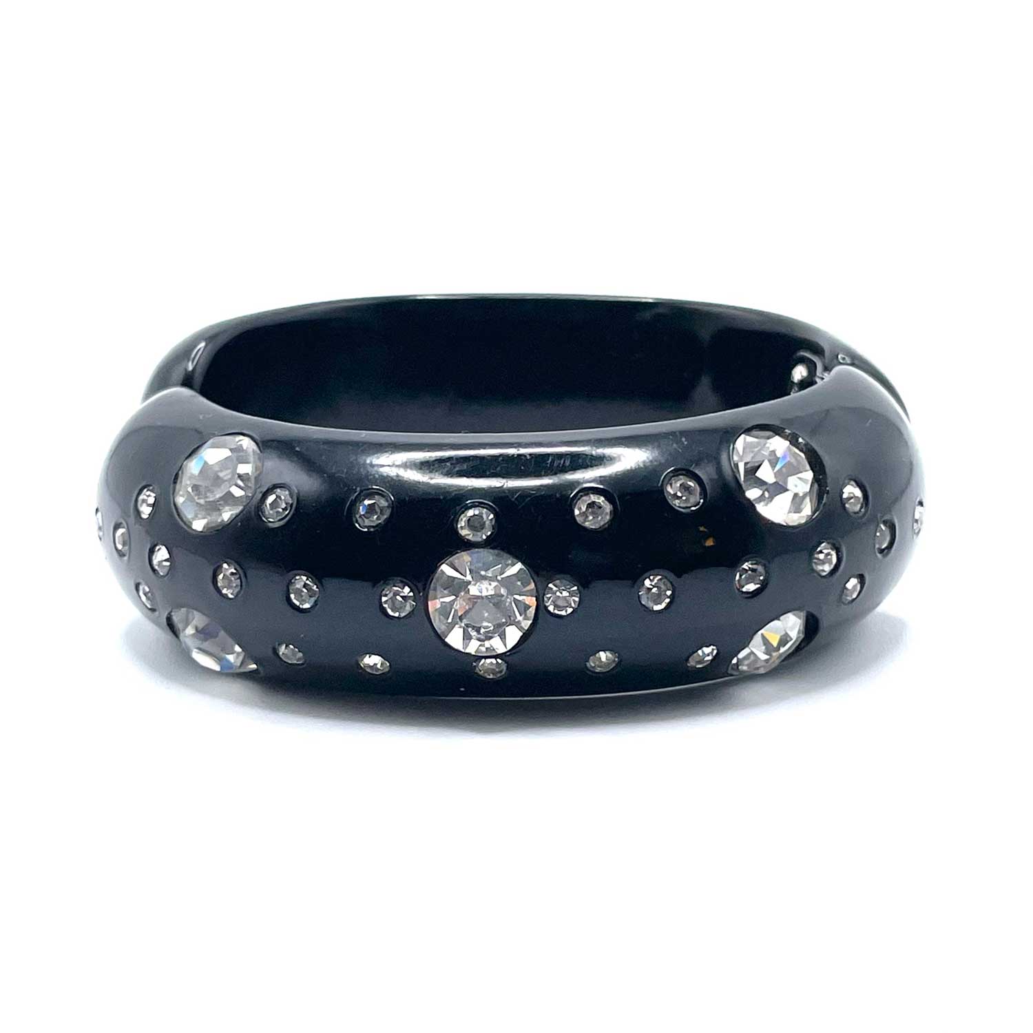 1950s rhinestone clamper bracelet