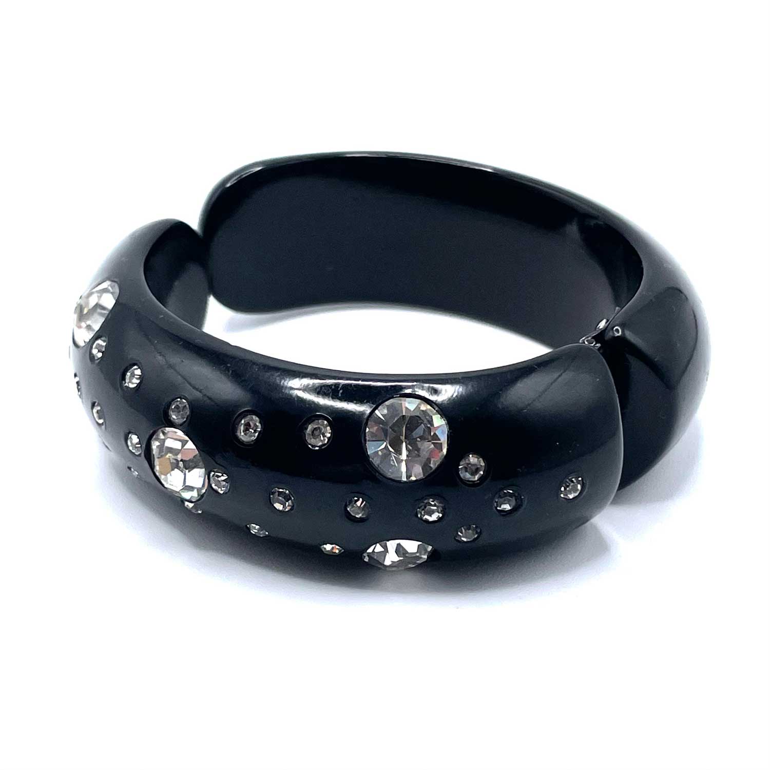1950s rhinestone clamper bracelet
