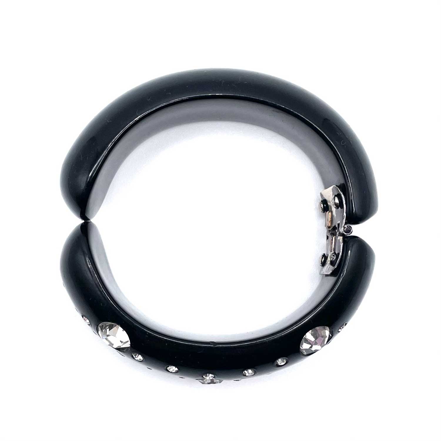 1950s rhinestone clamper bracelet