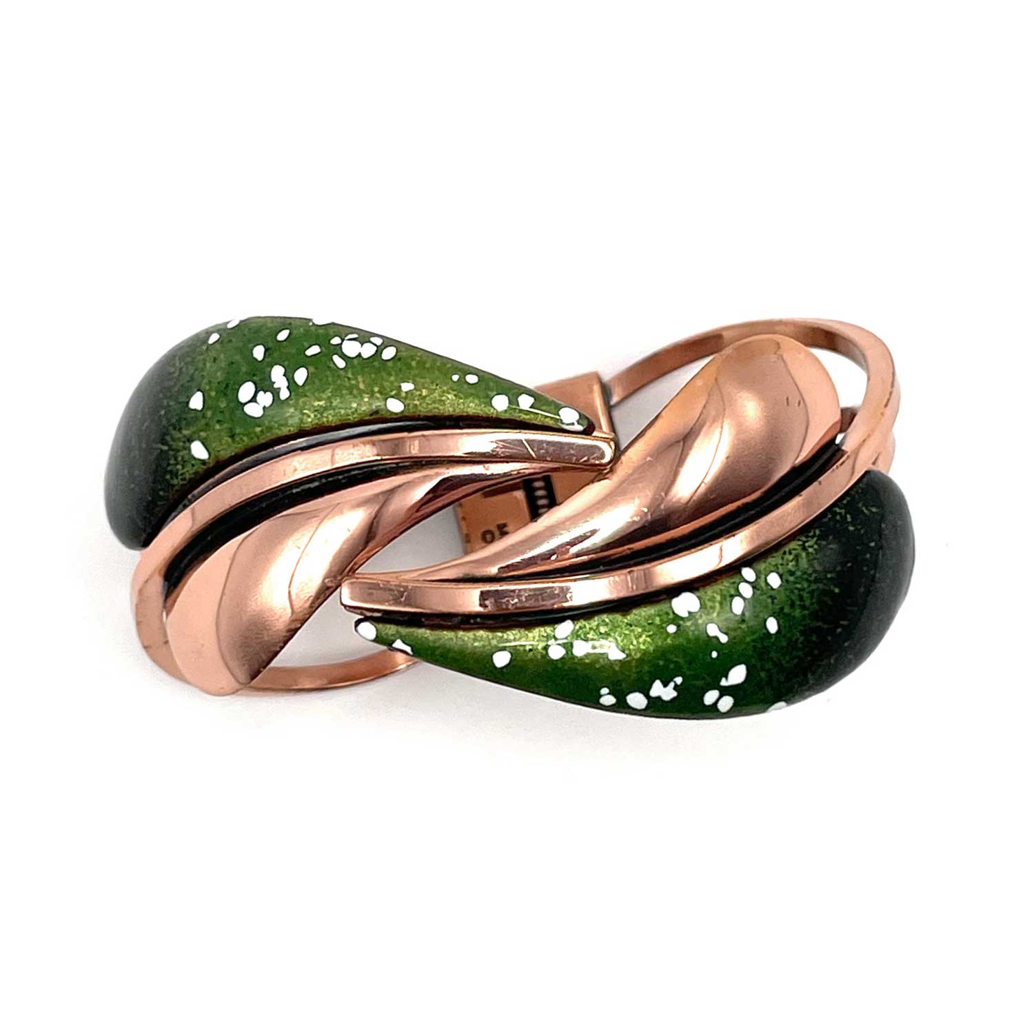 Renior enameled copper bangle bracelet