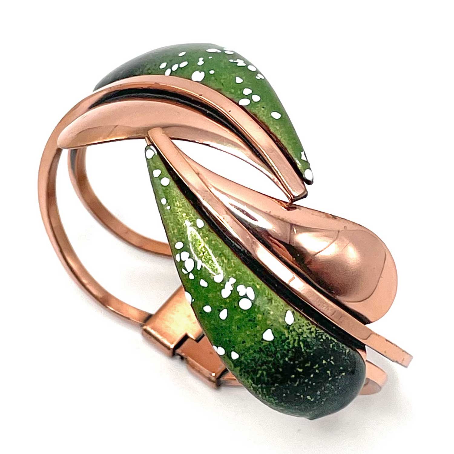 Renior enameled copper bangle bracelet