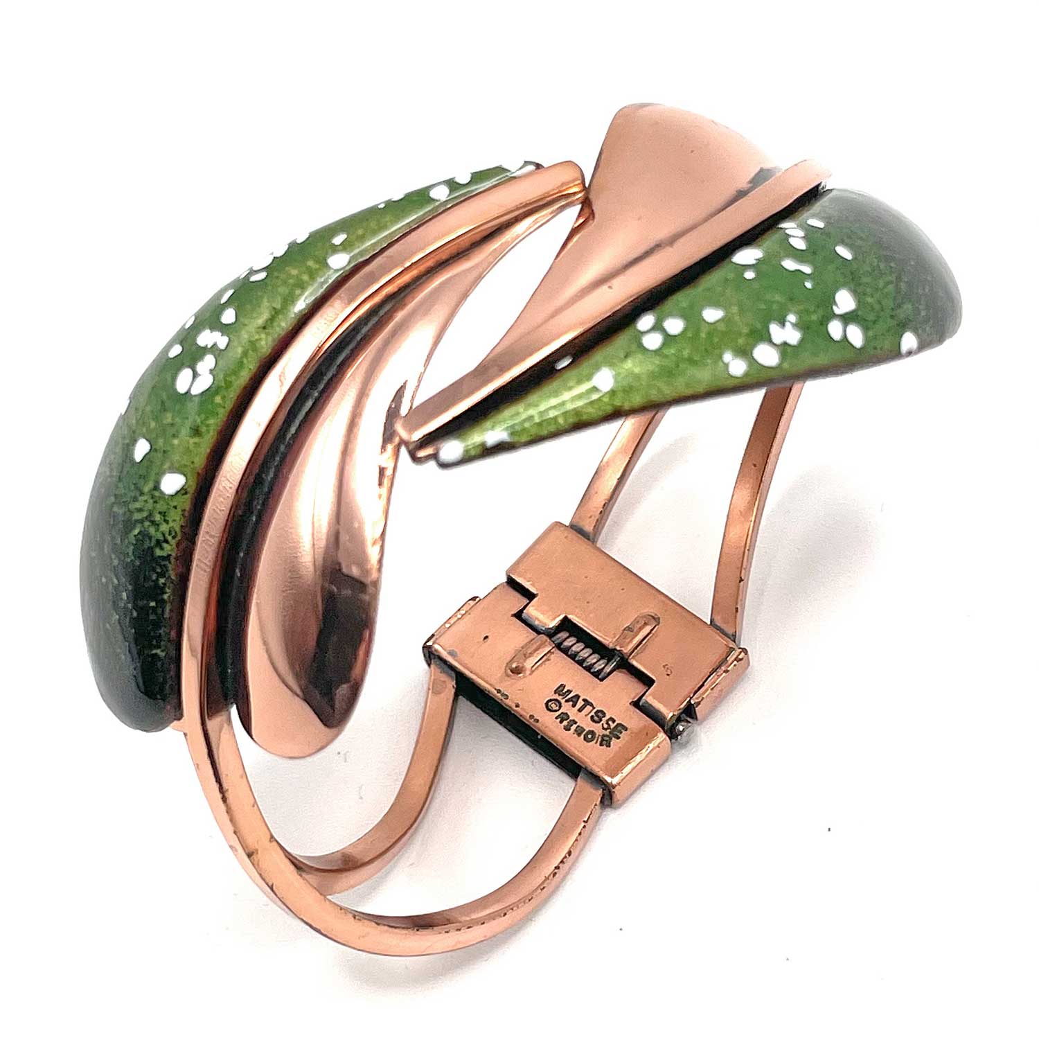 Renior Matisse enameled copper bangle bracelet