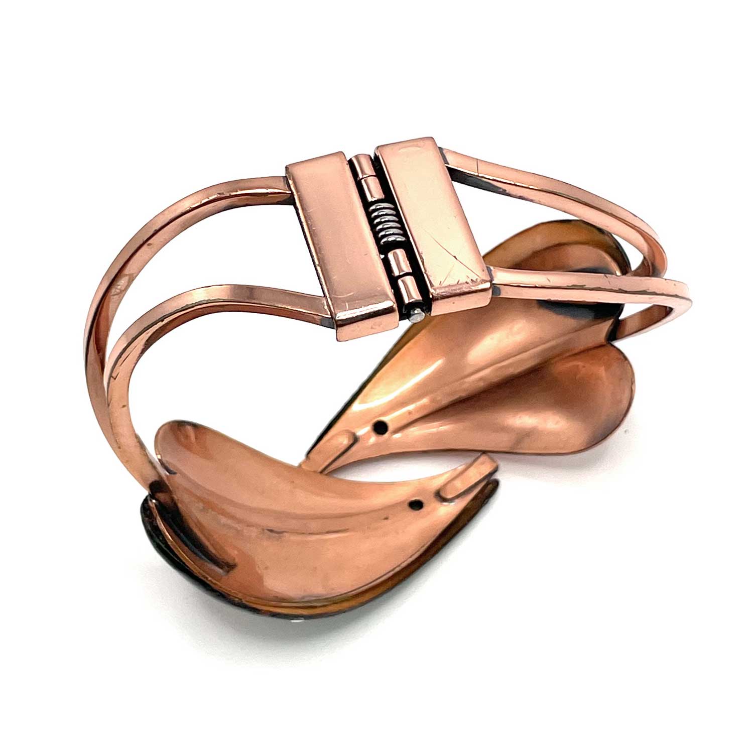 Renior enameled copper bangle bracelet
