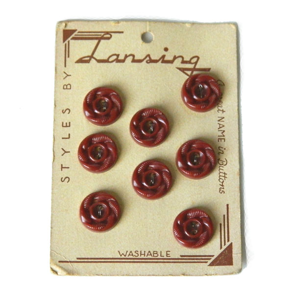 1930's red buttons