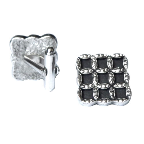 Black and silver cuff links