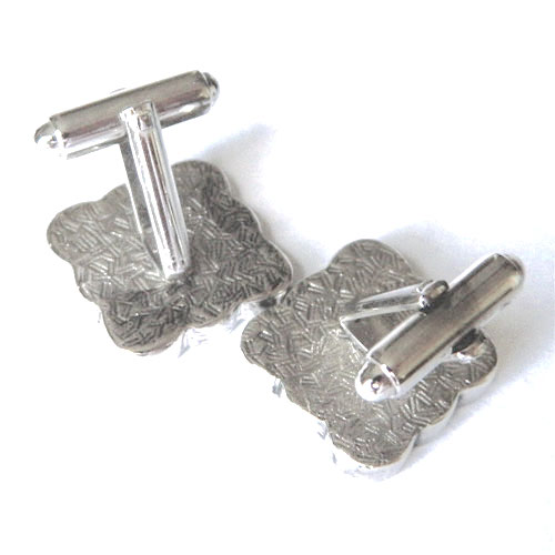 Black and silver cuff links