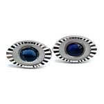 1950s Swank cobalt blue cufflinks