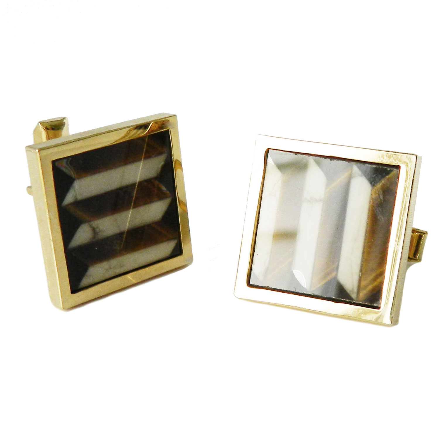 Tiger eye cuff links