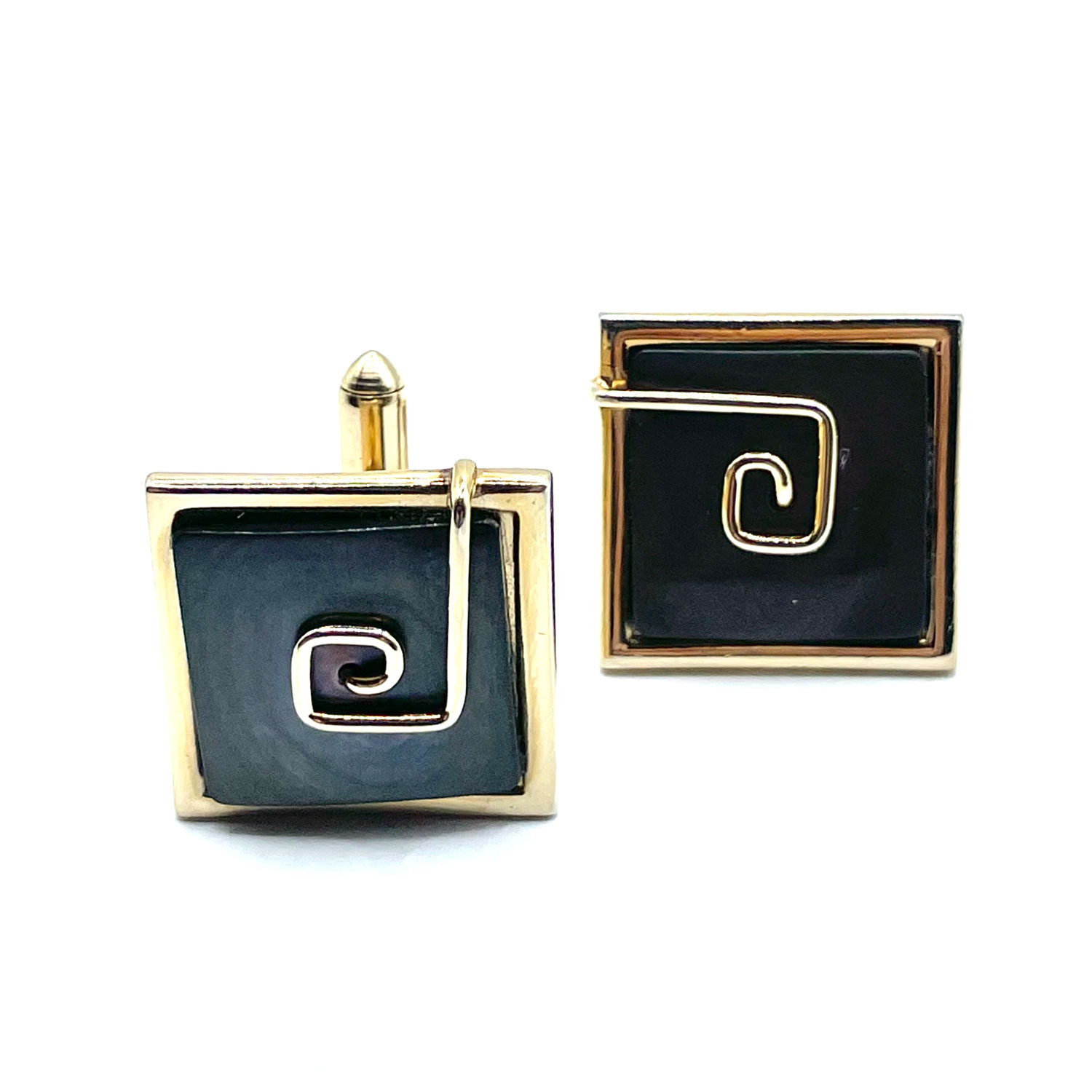 Swank Abalone Cuff Links