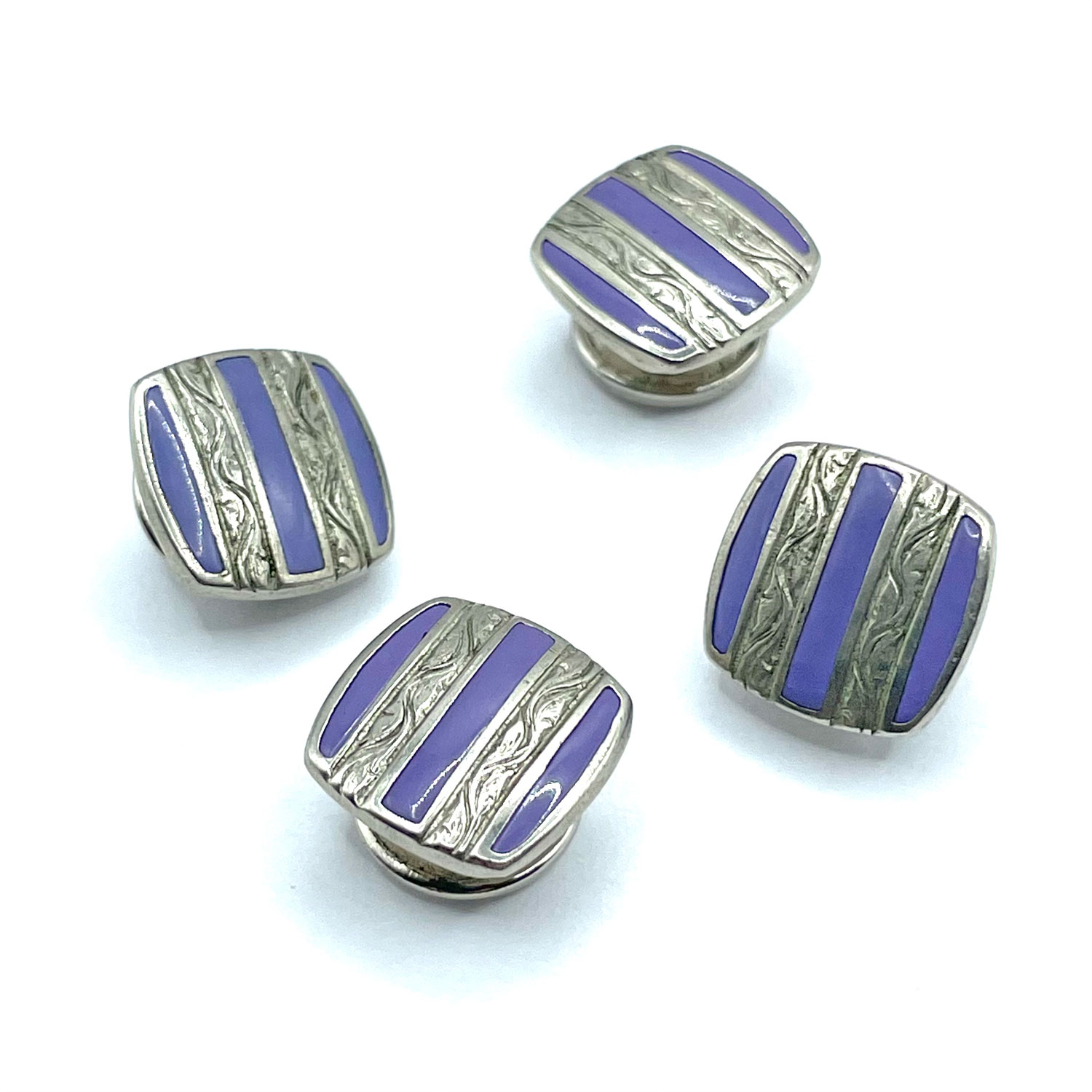 Enameled 1920s Art Deco snap cufflinks