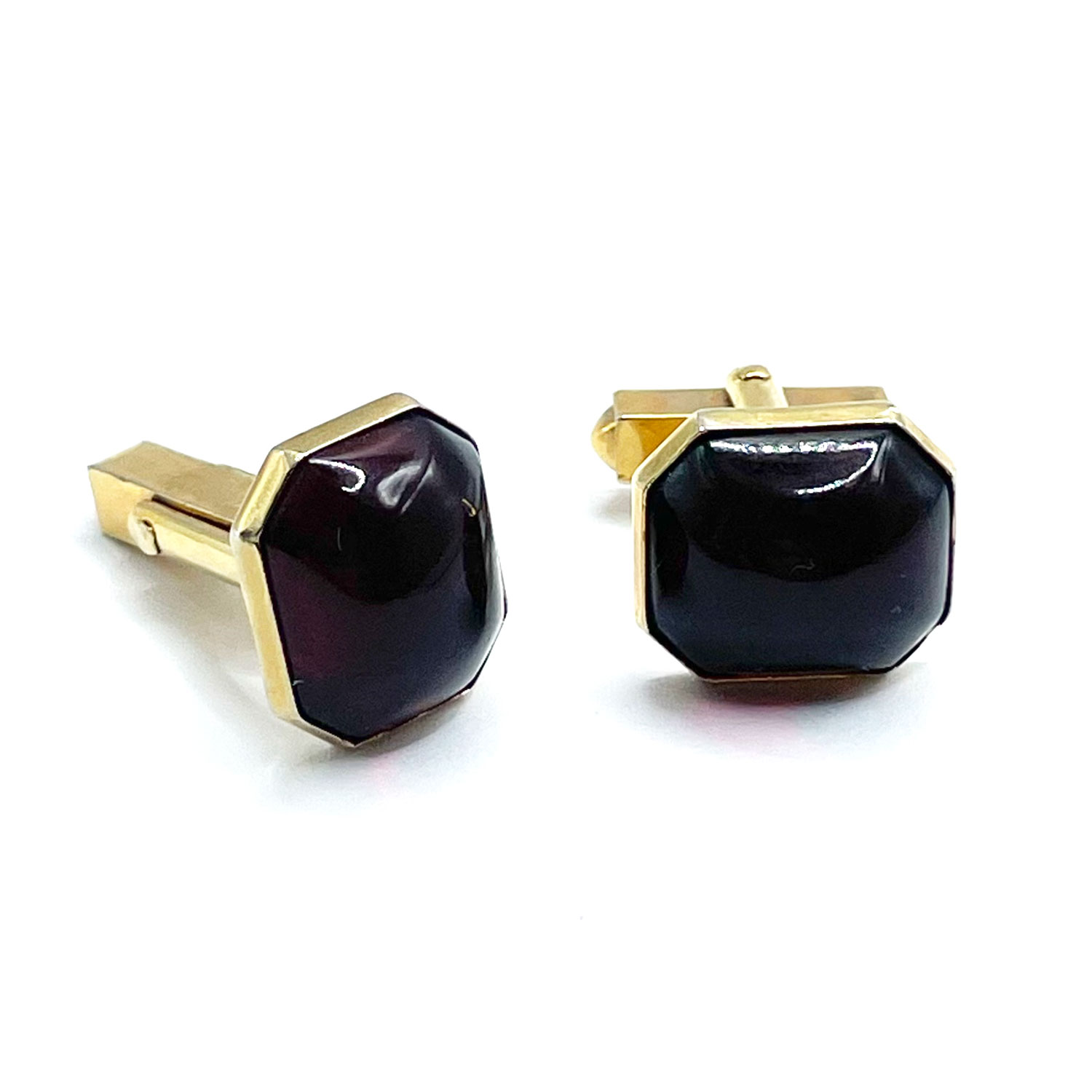 1940s red cabochon cufflinks